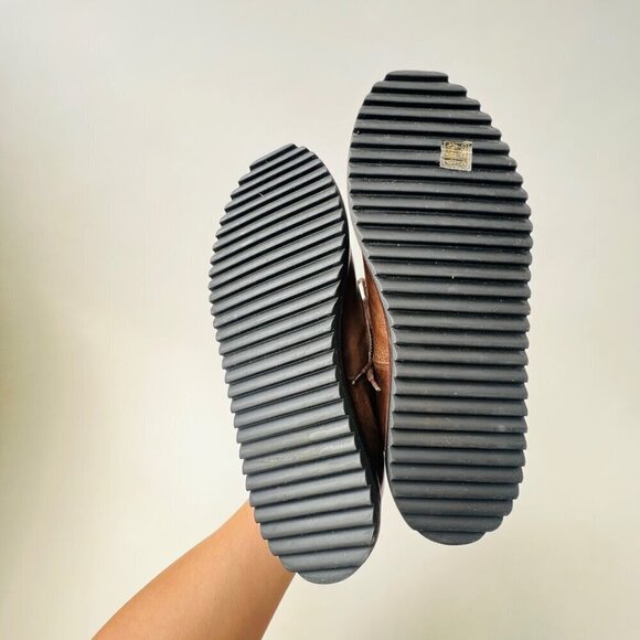 P.Monjo women flat form leather lace up loafers , brown, Size 40 - Picture 9 of 9